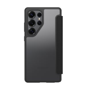 OtterBox React Folio Series Case for Samsung Galaxy S25 Ultra, Transparent/Black, Magnetic Closure