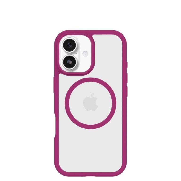 OtterBox React MagSafe Series Cover for Apple iPhone 17 (6.3") Rose Crystal, Pink/Transparent