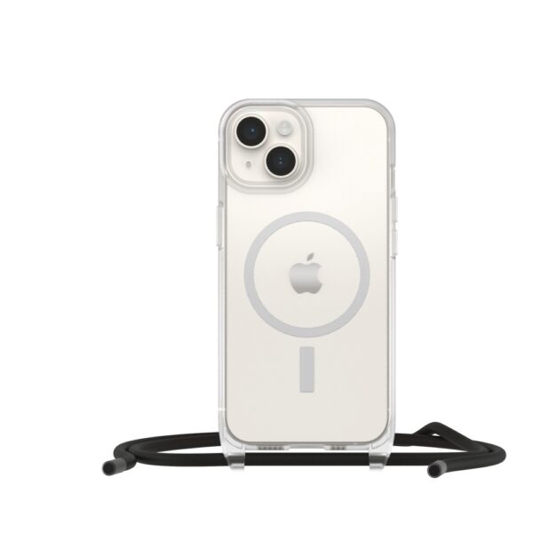 OtterBox React Necklace MagSafe Case for iPhone 16e/14, 6.1", Drop Proof, Transparent
