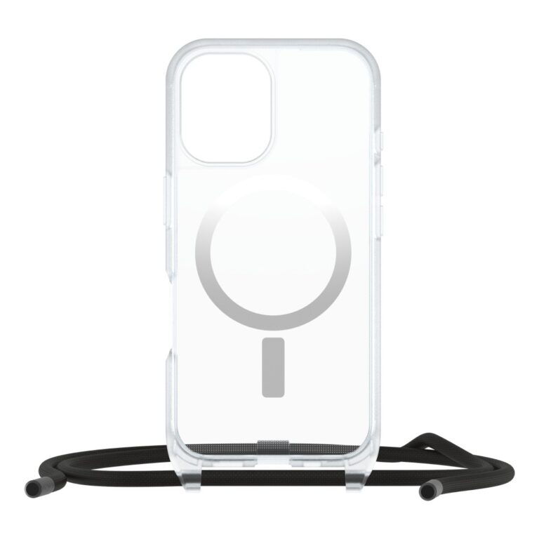 OtterBox React Necklace Series Cover for iPhone 16, 6.1", MagSafe, Clear