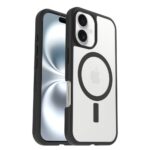 OtterBox React Series MagSafe Case for iPhone 16, Black Crystal, Drop Proof, Scratch Resistant