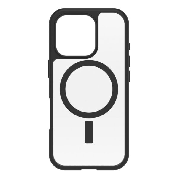 OtterBox React Series MagSafe Case for iPhone 16 Pro, Black Crystal, Drop & Scratch Resistant
