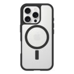 OtterBox React Series MagSafe Case for iPhone 16 Pro, Black Crystal, Drop & Scratch Resistant