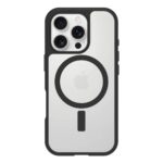 OtterBox React Series MagSafe Case for iPhone 16 Pro, Black Crystal, Drop & Scratch Resistant