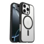 OtterBox React Series MagSafe Case for iPhone 16 Pro, Black Crystal, Drop & Scratch Resistant