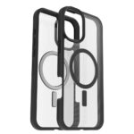OtterBox React Series MagSafe Cover for iPhone 16 Plus, Drop Proof, Scratch Resistant, Black Crystal
