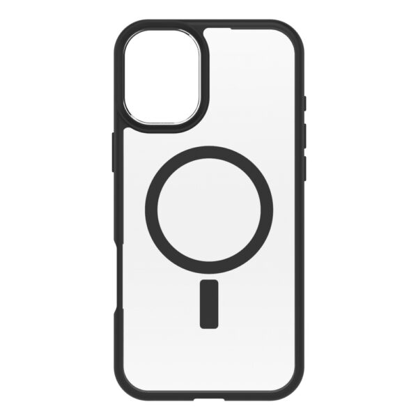 OtterBox React Series MagSafe Cover for iPhone 16 Plus, Drop Proof, Scratch Resistant, Black Crystal