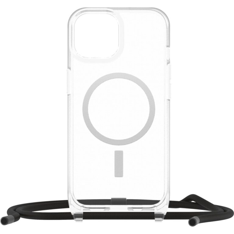 OtterBox React Series Necklace MagSafe Case for iPhone 15, Clear, Drop Proof, Scratch Resistant