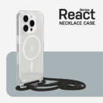 OtterBox React Series Necklace MagSafe Case for iPhone 15 Pro, Clear, Drop Proof, Scratch Resistant