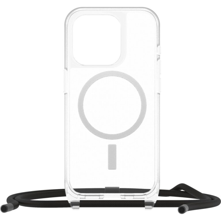 OtterBox React Series Necklace MagSafe Case for iPhone 15 Pro, Clear, Drop Proof, Scratch Resistant