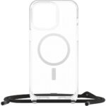 OtterBox React Series Necklace MagSafe Case for iPhone 15 Pro Max Clear with Strap