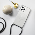 OtterBox React Series Necklace MagSafe Case for iPhone 15 Pro Max Clear with Strap