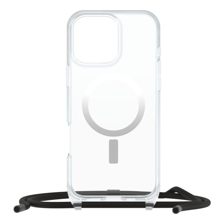 OtterBox React Series Necklace MagSafe Case for iPhone 16 Pro Max, Clear, Drop Proof