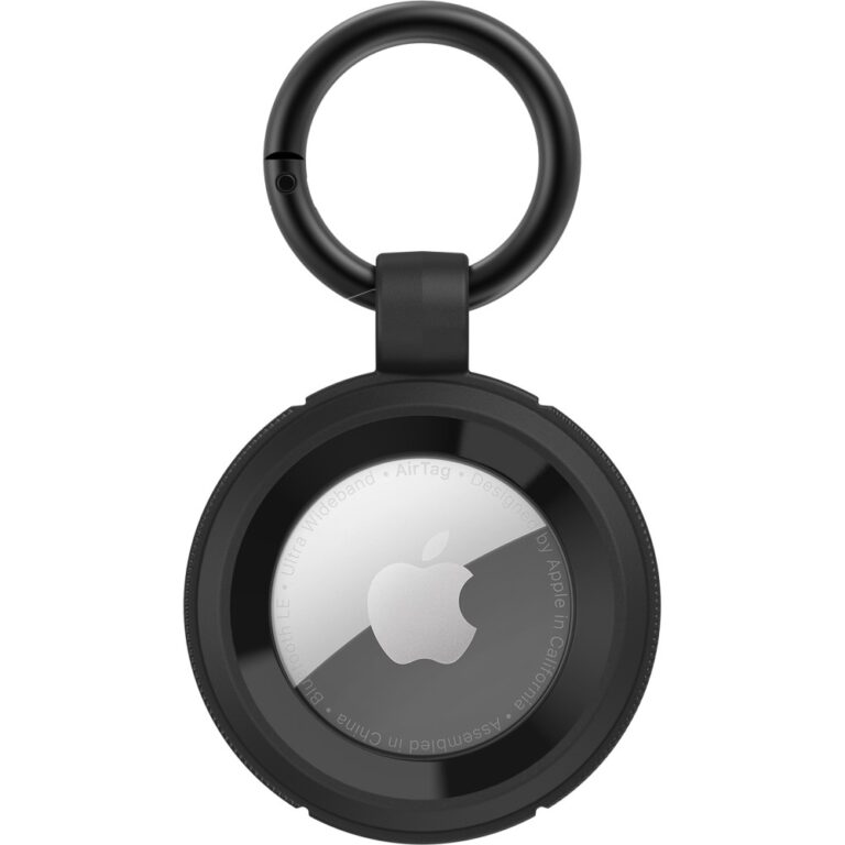 OtterBox Rugged Case Series for Apple AirTag, Black, 41mm Width, 51mm Height, 10mm Depth