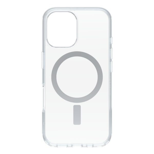 OtterBox Symmetry Clear Cover for iPhone 16, 6.1", Transparent, MagSafe Compatible