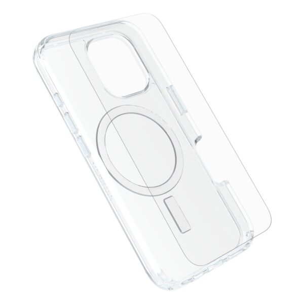 OtterBox Symmetry Series Clear Case & Screen Protector for iPhone 16, Transparent