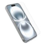 OtterBox Symmetry Series Clear Case & Screen Protector for iPhone 16, Transparent