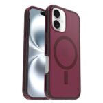 OtterBox Symmetry Series Clear for MagSafe Apple iPhone 16 Case 6.1" Red Translucent