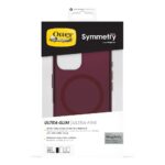 OtterBox Symmetry Series Clear for MagSafe Apple iPhone 16 Case 6.1" Red Translucent