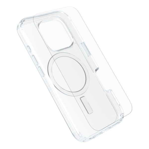 OtterBox Symmetry Series Clear for MagSafe Case + Screen Protector for iPhone 16 Pro, Transparent