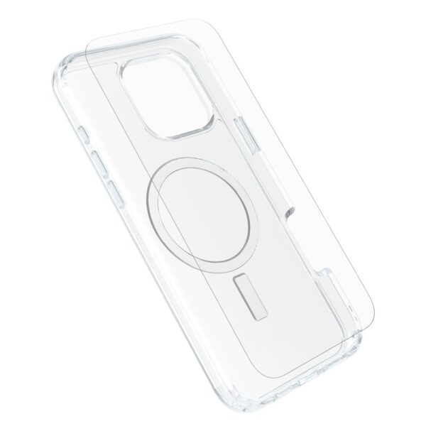 OtterBox Symmetry Series Clear for MagSafe Case & Screen Protector for iPhone 16 Pro Max, Transparent