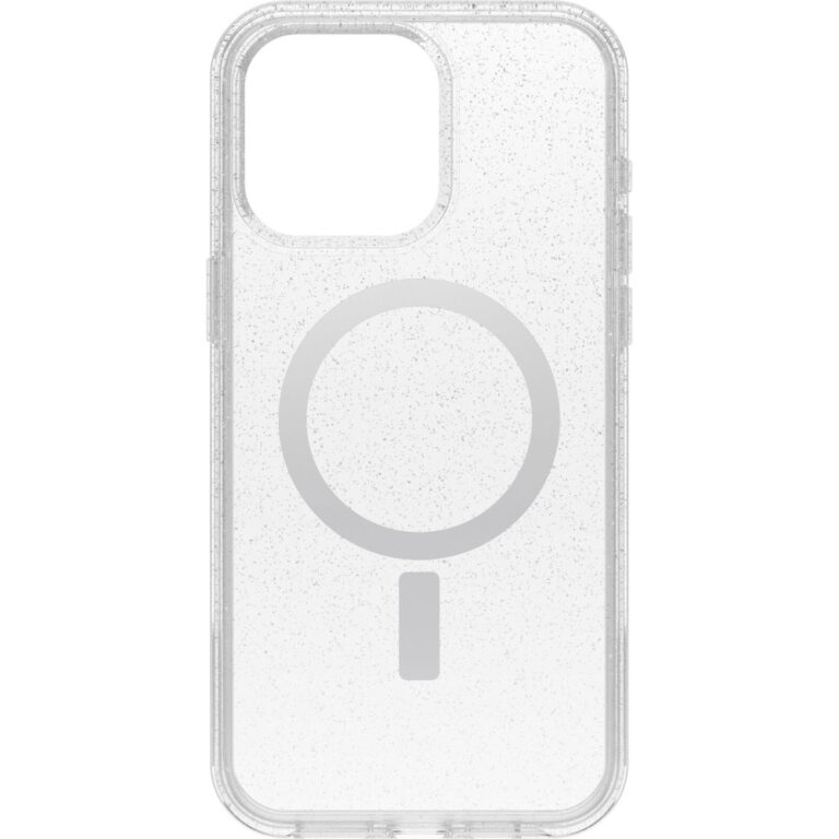OtterBox Symmetry Series Clear for MagSafe Cover for iPhone 15 Pro Max, Transparent Stardust