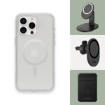 OtterBox Symmetry Series Clear for MagSafe Cover for iPhone 15 Pro Max, Transparent Stardust