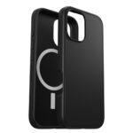 OtterBox Symmetry Series Cover for iPhone 16, 6.1", Black, MagSafe, Recycled Plastic, MIL-STD-810G