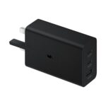 Samsung 65W Trio Universal USB-C Power Adapter with 2x Type-C, 1x Type-A, Black