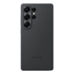 Samsung Galaxy S25 Ultra Silicone Cover Black Phone Case with Card Pocket, Drop & Scratch Resistant