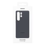 Samsung Galaxy S25 Ultra Silicone Cover Black Phone Case with Card Pocket, Drop & Scratch Resistant