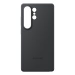 Samsung Galaxy S25 Ultra Silicone Cover Black Phone Case with Card Pocket, Drop & Scratch Resistant