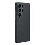Samsung Galaxy S25 Ultra Silicone Cover Black Phone Case with Card Pocket, Drop & Scratch Resistant