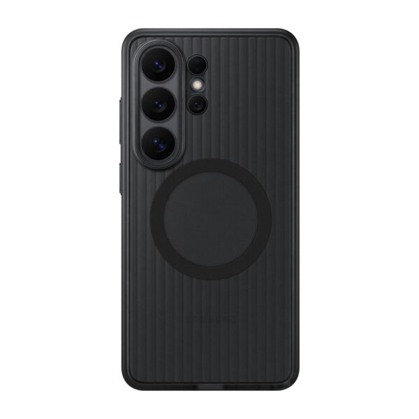 Samsung Galaxy S26 Ultra Ribbed Pattern Mobile Phone Cover Black, 6.9", Wireless Charging, Drop Proof