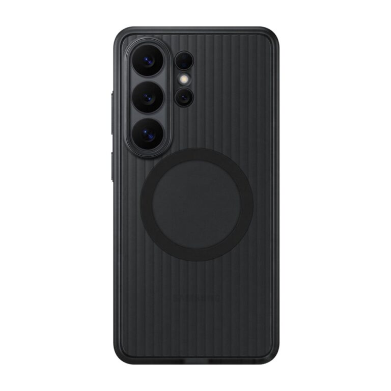 Samsung Galaxy S26 Ultra Ribbed Pattern Mobile Phone Cover Black, 6.9", Wireless Charging, Drop Proof