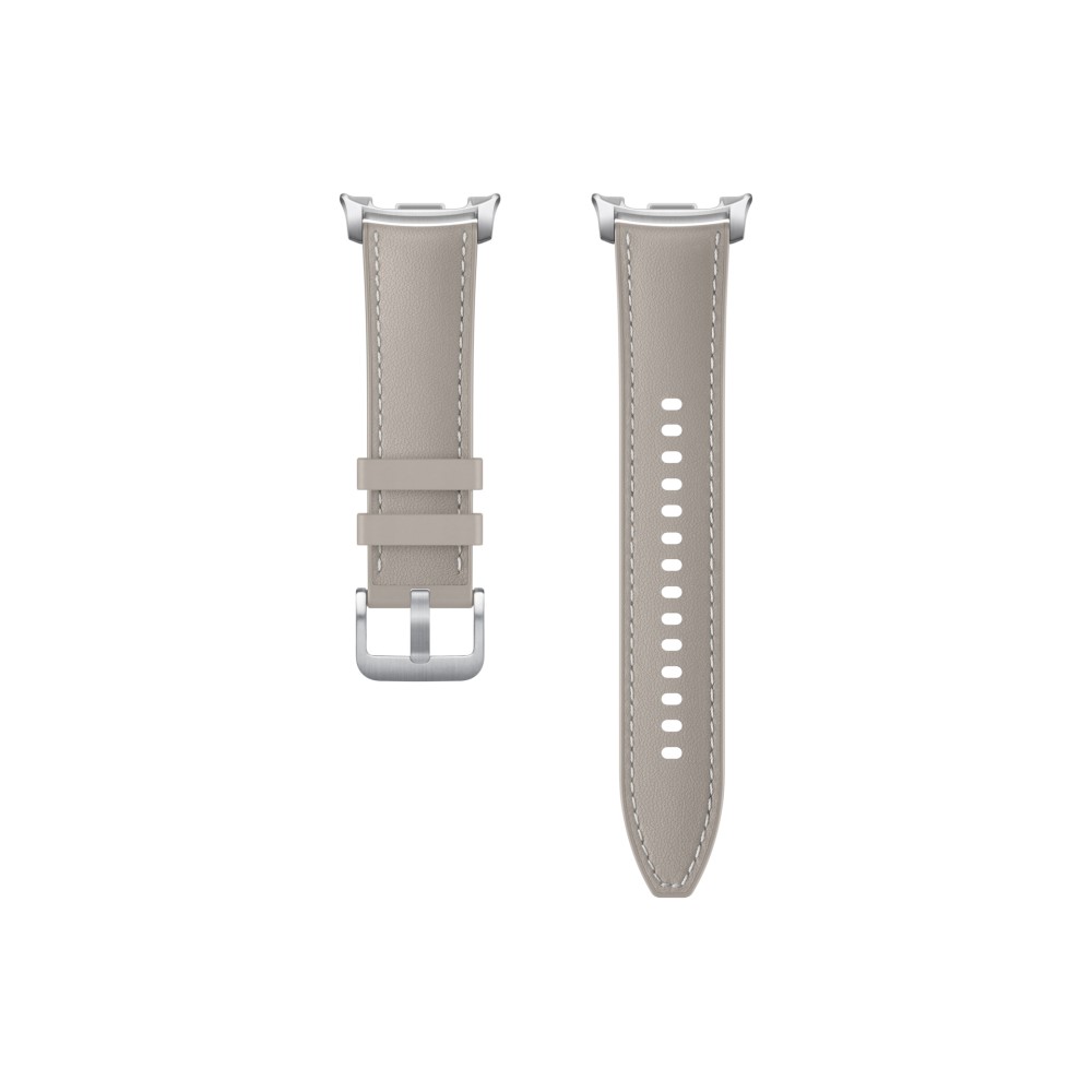 Samsung Hybrid Band for Galaxy Watch8 / Watch8 Classic, Faux Leather, Taupe, Silver Buckle, S/M & M/L Samsung Hybrid Band for Galaxy Watch8 / Watch8 Classic, Faux Leather, Taupe, Silver Buckle, S/M & M/L