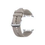 Samsung Hybrid Band for Galaxy Watch8 / Watch8 Classic, Faux Leather, Taupe, Silver Buckle, S/M & M/L