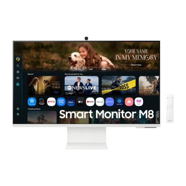 Samsung M8 32" 4K UHD Smart Monitor, 3840x2160, 60Hz, VA, Tizen OS, White
