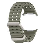 Samsung Marine Band for Galaxy Watch Ultra, Smartwatch Band, Green, Silver Buckle