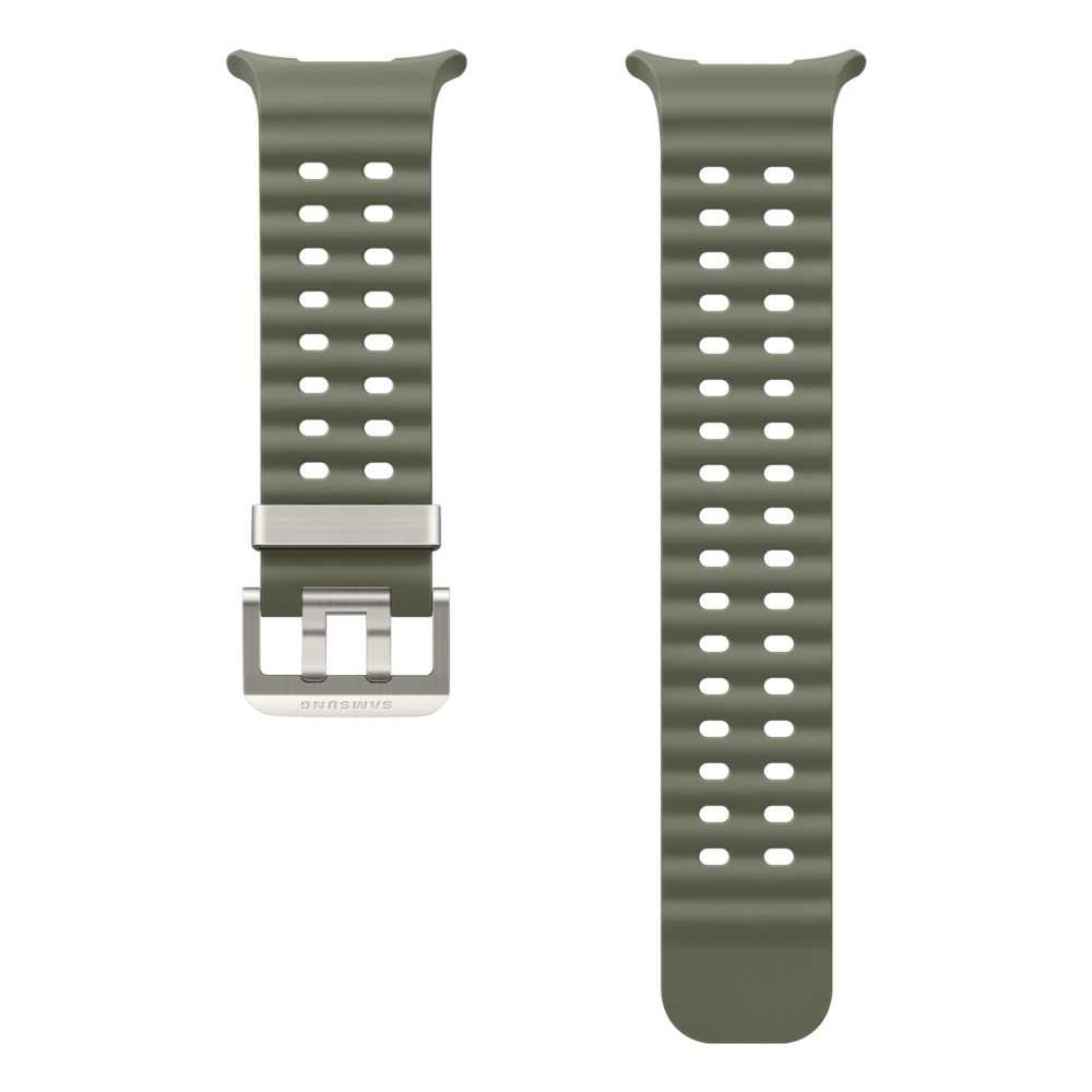 Samsung Marine Band for Galaxy Watch Ultra, Smartwatch Band, Green, Silver Buckle Samsung Marine Band for Galaxy Watch Ultra, Smartwatch Band, Green, Silver Buckle