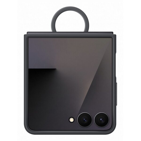 Samsung Ring Case Silicone Cover for 17.4 cm (6.85") Samsung Galaxy Z Flip7 - Black