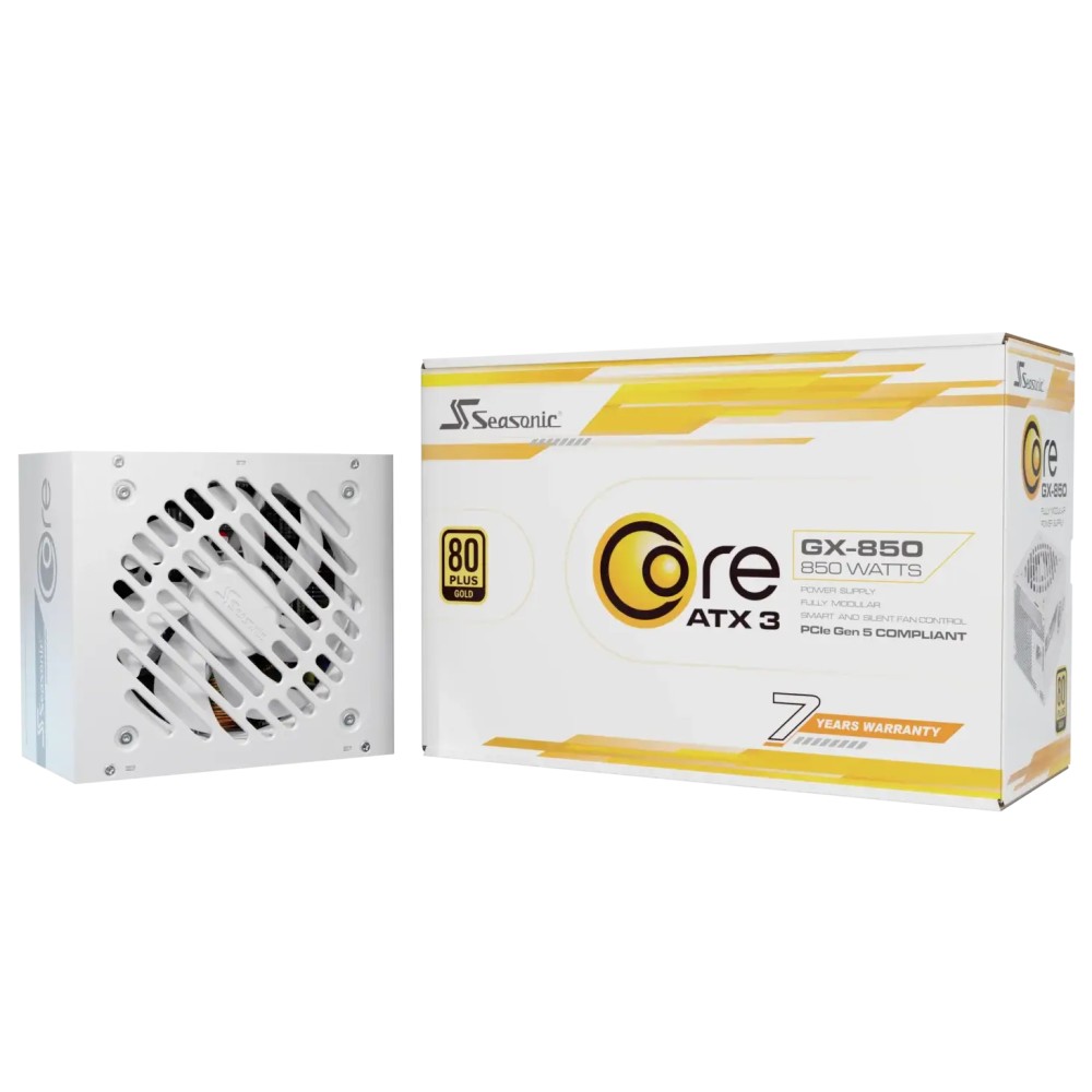 Seasonic CORE GX-850, 850W ATX Power Supply, White Seasonic CORE GX-850, 850W ATX Power Supply, White