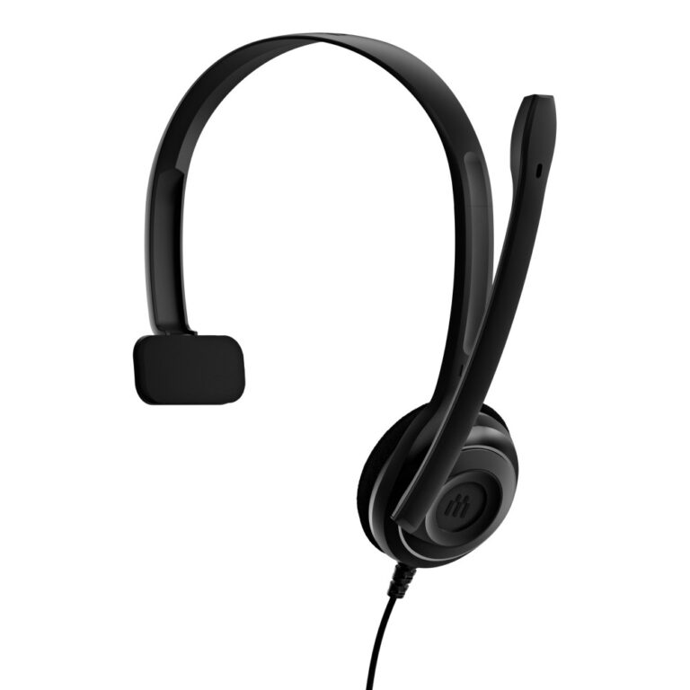 Sennheiser PC 7 USB Monaural Headset with Boom Microphone, Noise-Cancelling, Wired, Black