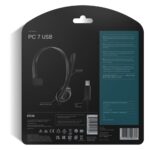 Sennheiser PC 7 USB Monaural Headset with Boom Microphone, Noise-Cancelling, Wired, Black