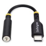 StarTech.com 0.127 m USB-C to 3.5mm Headset Audio Adapter with 32-bit DAC Black
