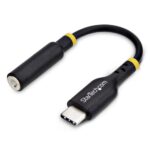 StarTech.com 0.127 m USB-C to 3.5mm Headset Audio Adapter with 32-bit DAC Black