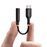 StarTech.com 0.127 m USB-C to 3.5mm Headset Audio Adapter with 32-bit DAC Black