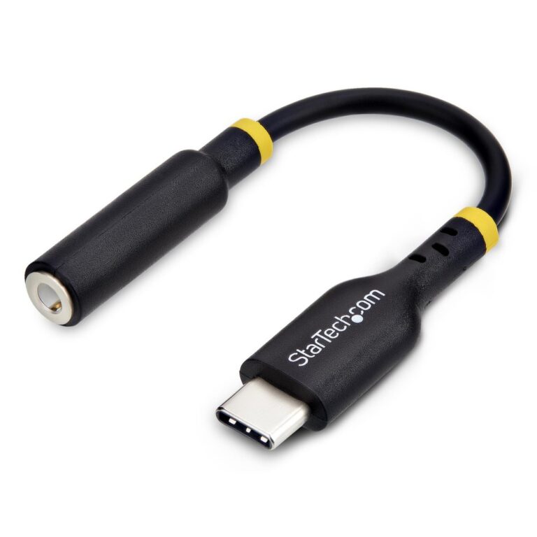 StarTech.com 0.127 m USB-C to 3.5mm Headset Audio Adapter with 32-bit DAC Black