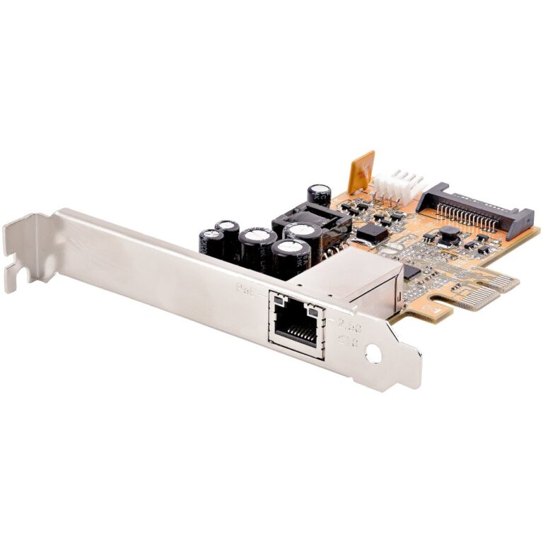 StarTech.com 1 Port 2.5Gbps PoE Network Card, PCIe Ethernet Adapter, Realtek RTL8125B, Low-Profile