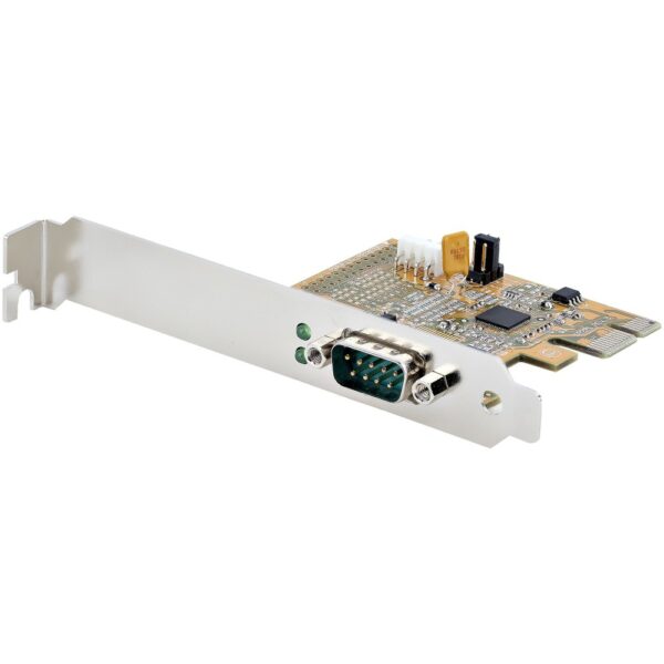 StarTech.com 1-Port PCIe to RS232 Serial Card, 16C1050 UART, 921.6 Kbps, Steel, Yellow